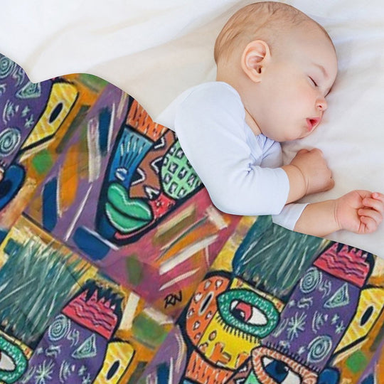 Patchwork Mind Velvety-soft Throw Blanket