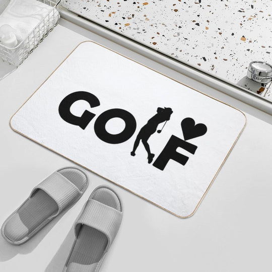 I LOVE GOLF  Absorbent Bath Mat