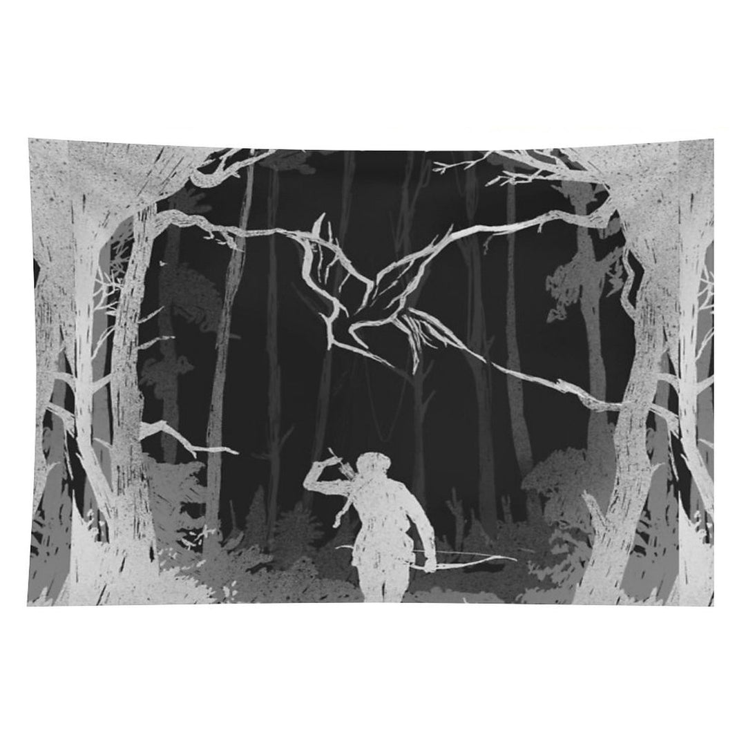 Hunger Games Woods - Matte Black Tapestry