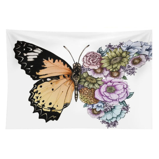 Butterfly in Bloom II Tapestry