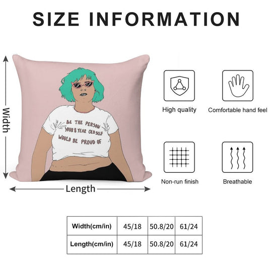 Be The Person Your 8 Year Old Self Would Be Proud of Soft Bedroom Essential Throw Pillow