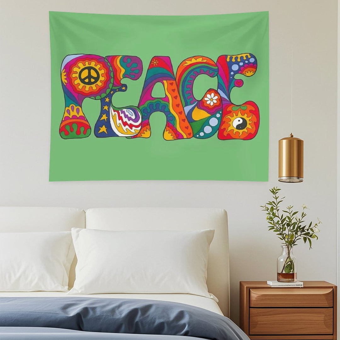 Psychedelic Peace Tapestry