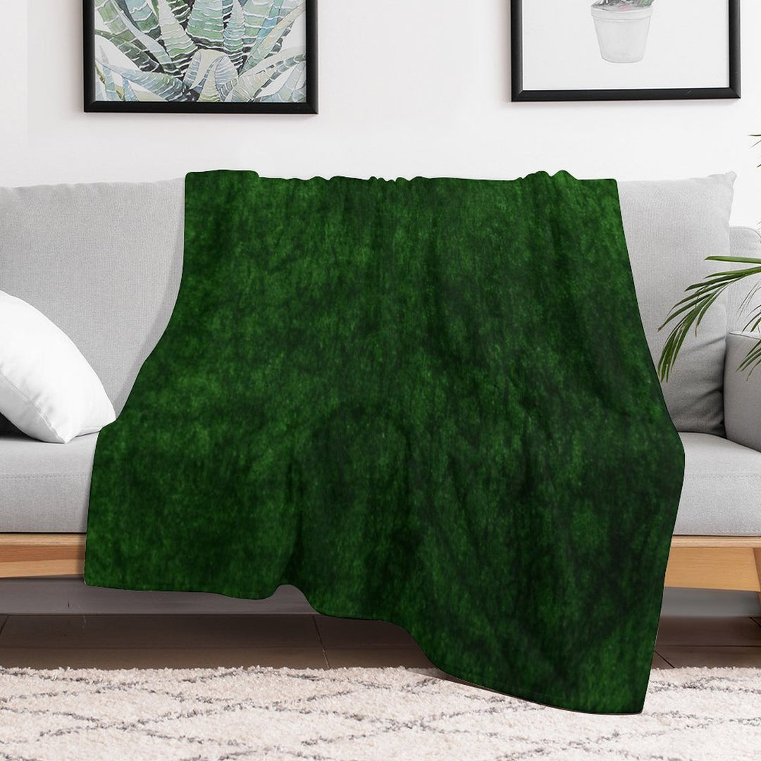Emerald Green Grass Velvet  Texture Versatility Throw Blanket