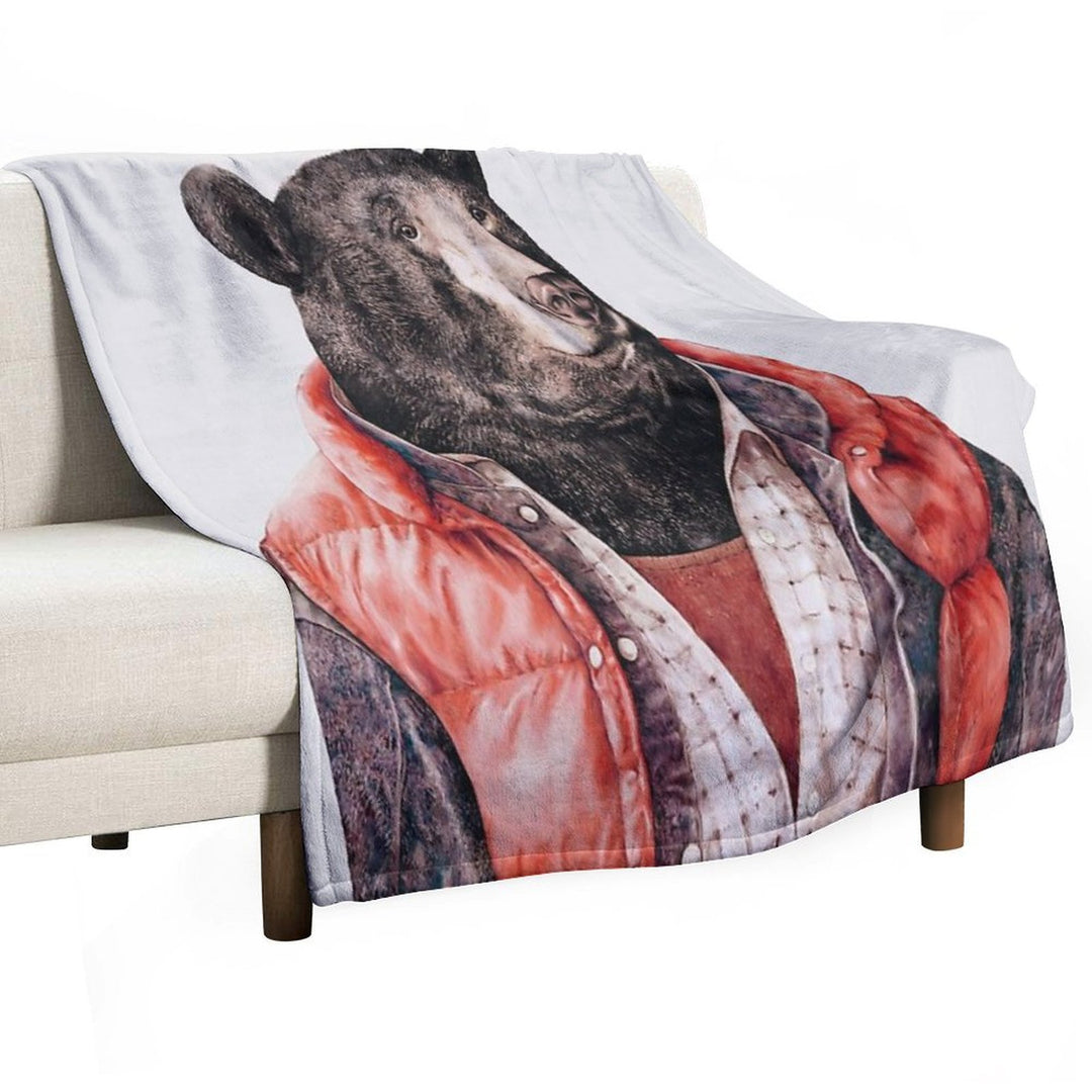 Black Bear All-season Throw Blanket