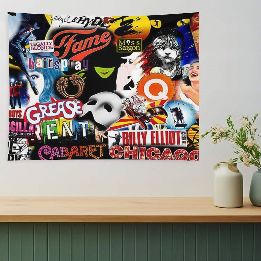 Broadway Musical Collage Tapestry