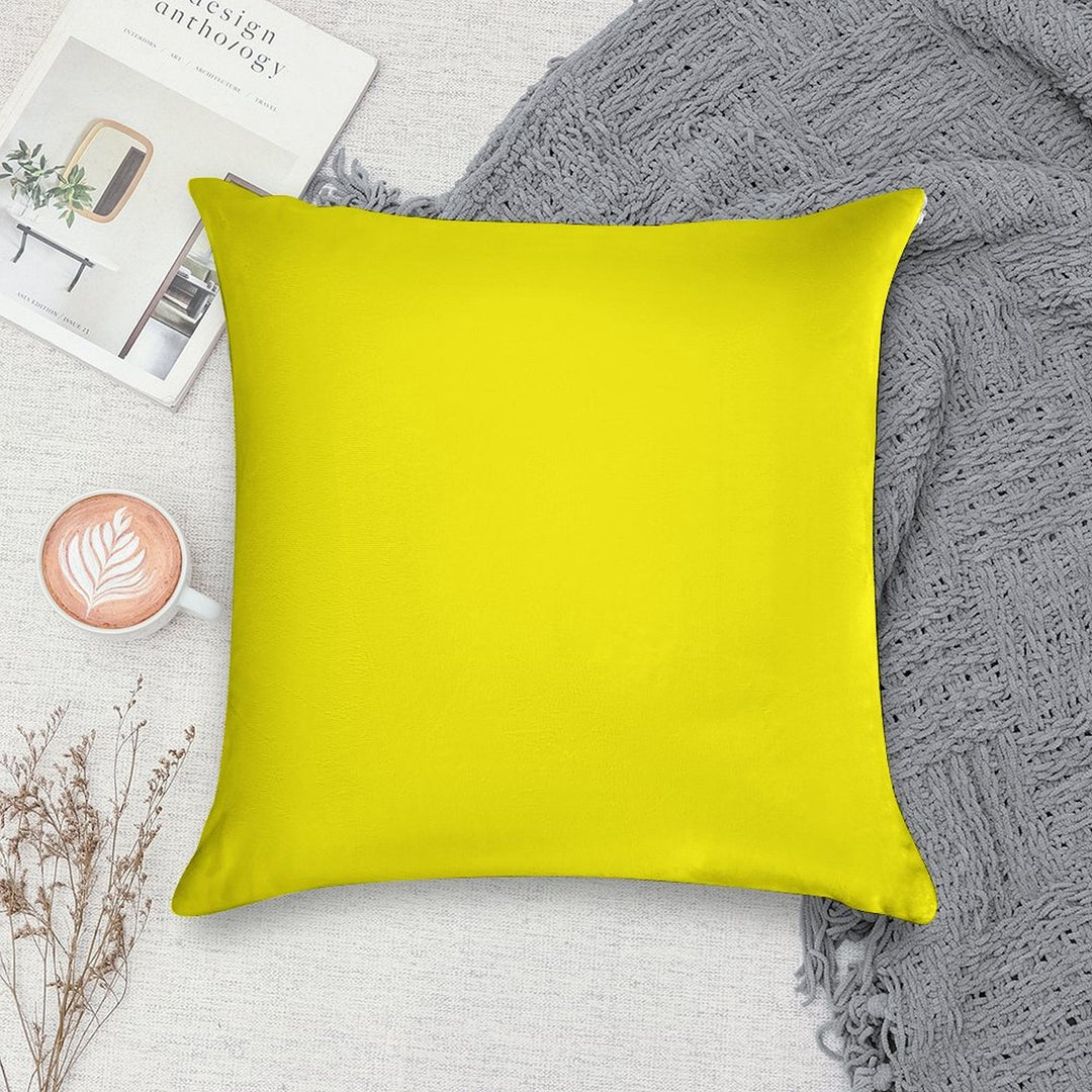 Lemon Yellow Soft Ultra-Soft Texture Throw Pillow