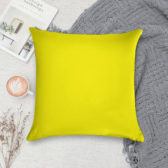 Lemon Yellow Soft Ultra-Soft Texture Throw Pillow