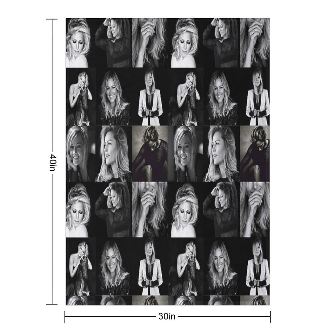 Helene Fischer Collage Quick-dry Throw Blanket