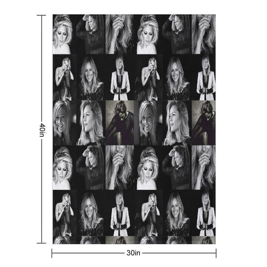 Helene Fischer Collage Quick-dry Throw Blanket