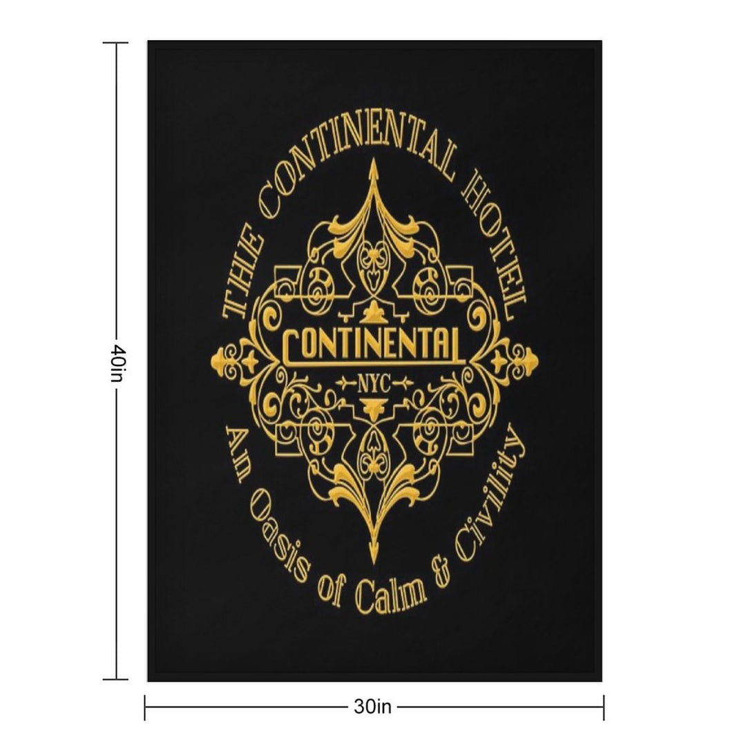 The Continental Hotel Plush Throw Blanket