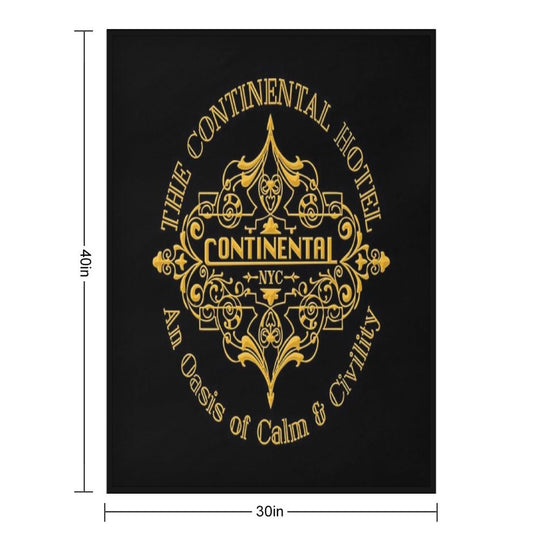 The Continental Hotel Plush Throw Blanket