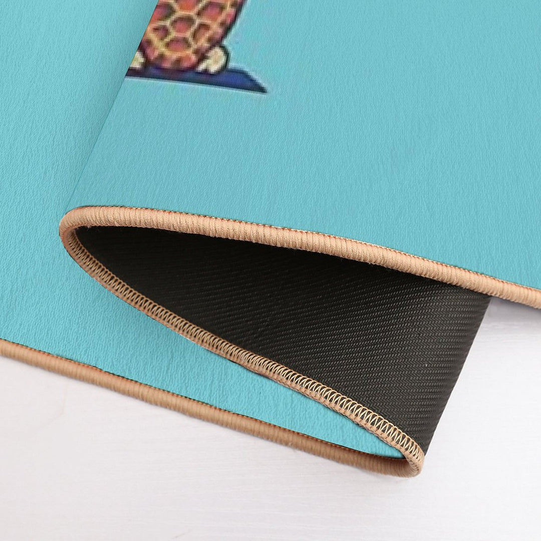 Green Sea Turtle Yoga  Easy Maintenance Bath Mat