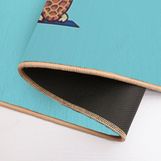 Green Sea Turtle Yoga  Easy Maintenance Bath Mat