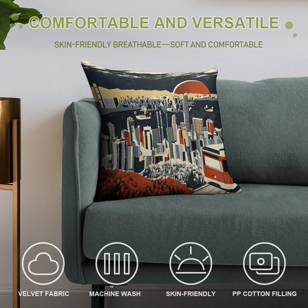 Hong Kong Soft Bedroom Essential Throw Pillow