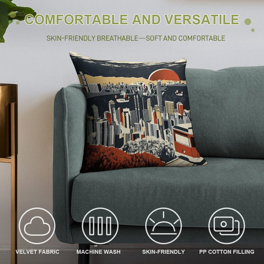 Hong Kong Soft Bedroom Essential Throw Pillow