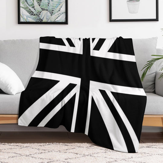 Newcastle United Black & White Union Jack Flag Gift-ready Throw Blanket