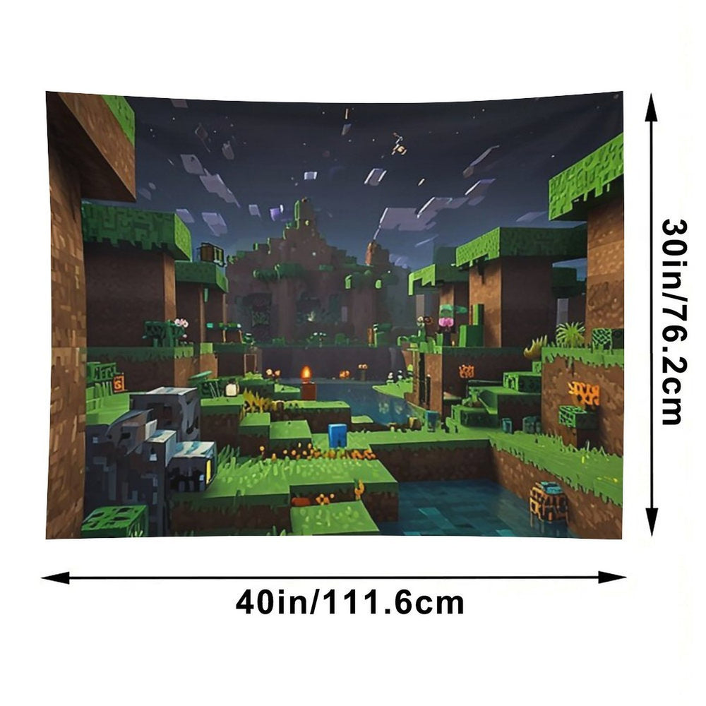 Minecraft Night Tapestry