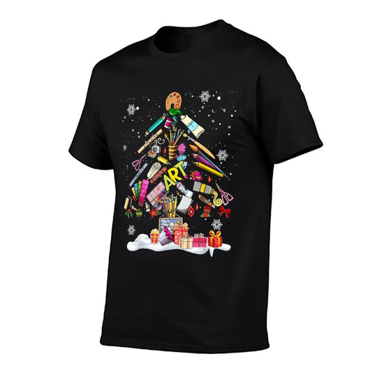 Paintbrush Christmas Tree Decor Xmas for Artist Art Teacher for Men Women  Odor-resistant T-Shirt