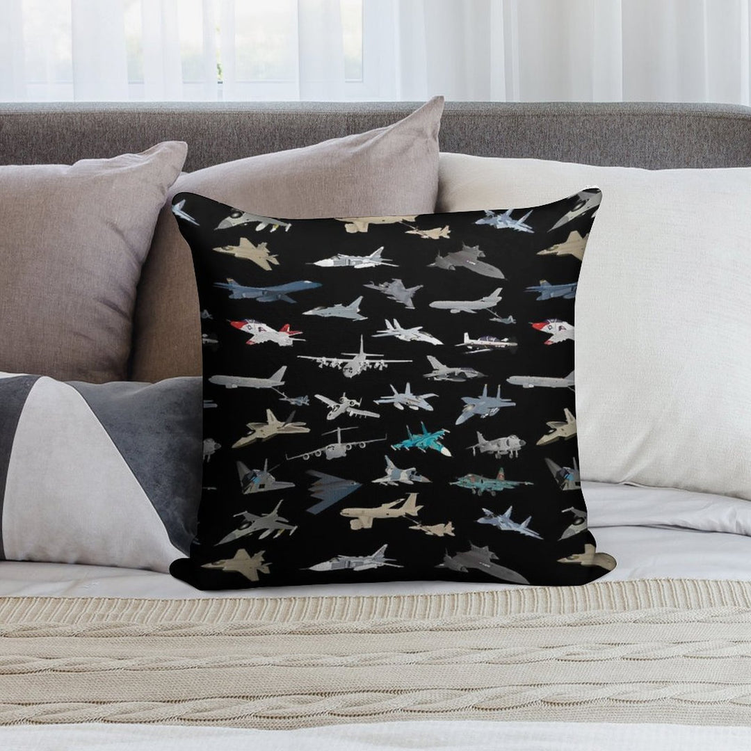 Modern Military Airplanes Soft Style Accent Throw Pillow