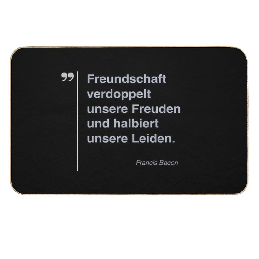 Francis Bacon Zitat Über Freundschaft Auf Deutsch  Long-Lasting Bath Mat