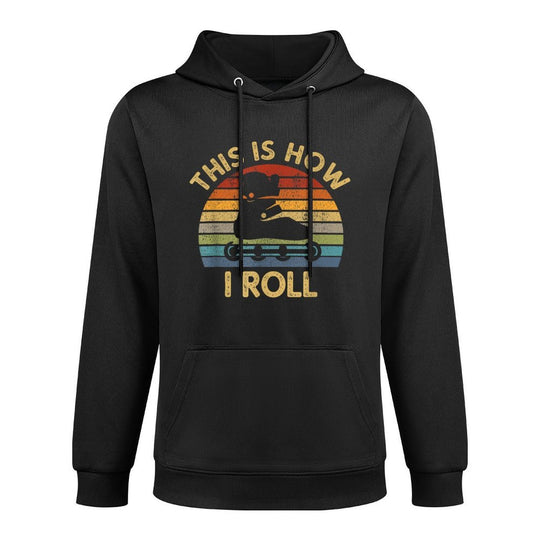This Is How I Roll - Retro Inline Skating Rollerblading Gift Medium-Weight Fabric Hoodie