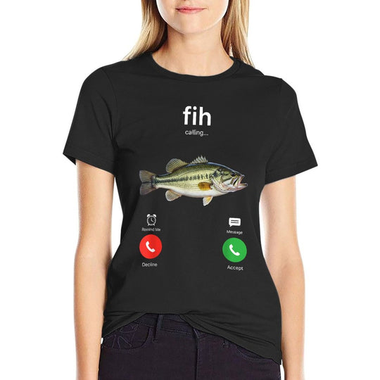 Fih Calling Decline Accept Phone Call Funny Fish  Vintage-inspired T-Shirt