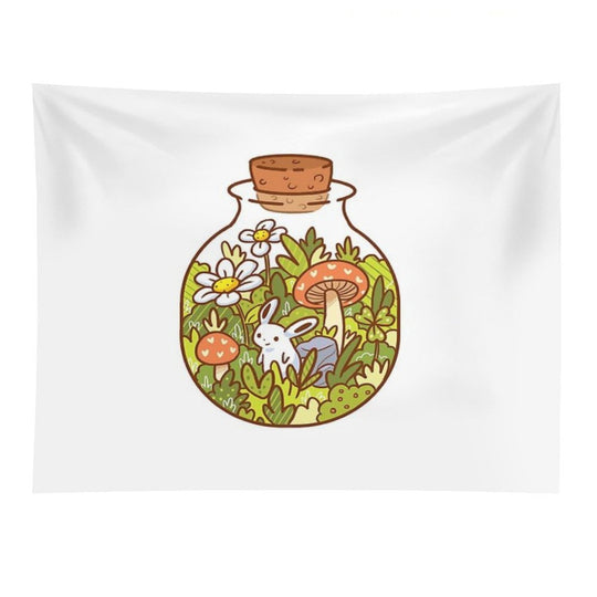 Bunny in A Bottle Tapestry
