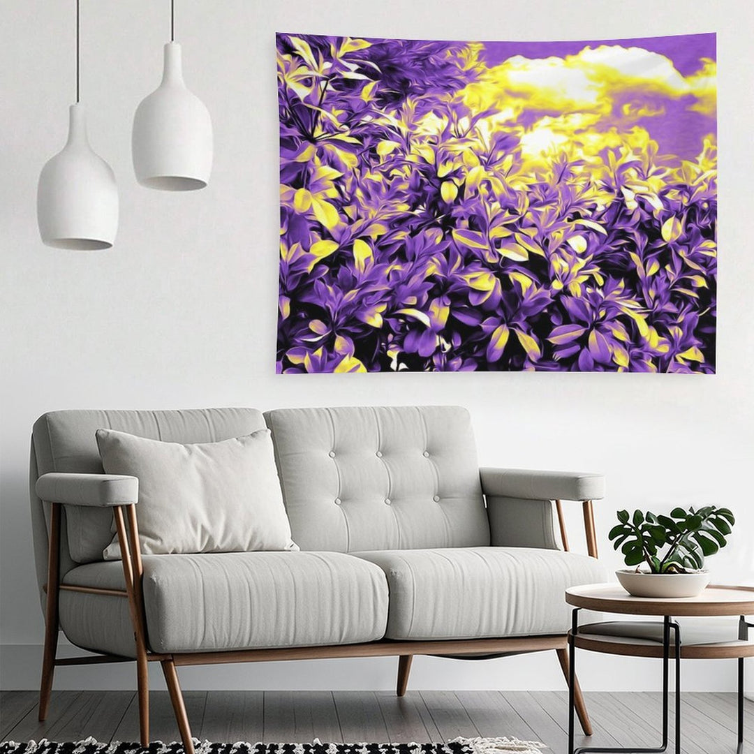 Nonbinary Pride Painted Flowering Bushes Tapestry