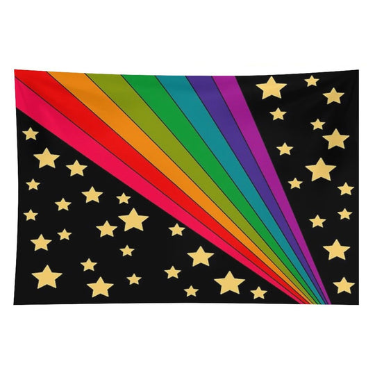 Stars And Rainbow Tapestry