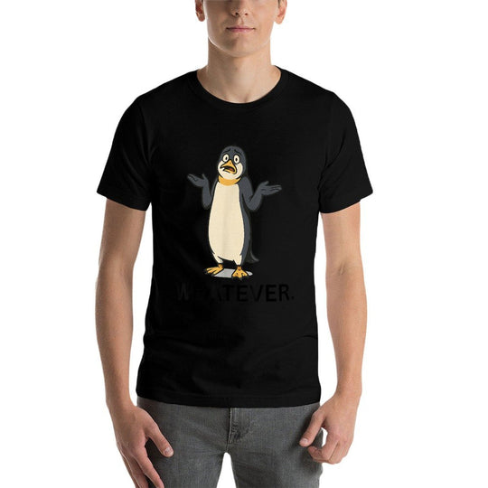 Penguin Shrug Meme – Whatever Tariff Response  Stretchy T-Shirt
