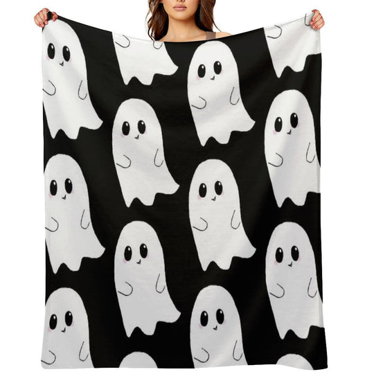 Cute Ghost Wrinkle-free Throw Blanket