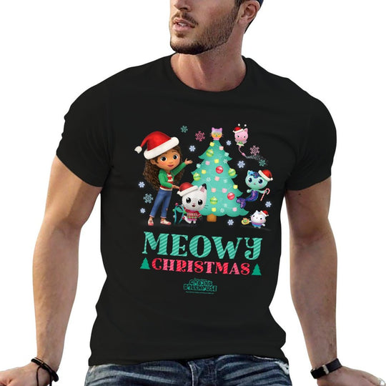 DreamWorks Gabby’s Dollhouse Meowy Christmas Holiday  Affordable Price T-Shirt