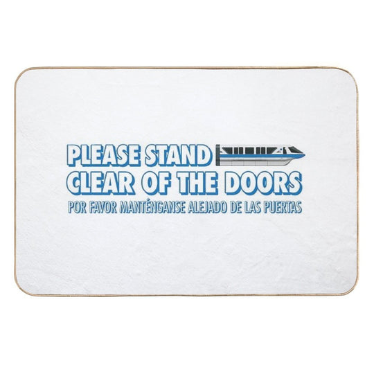 (Blue) Please Stand Clear of The Doors  Odorless Bath Mat