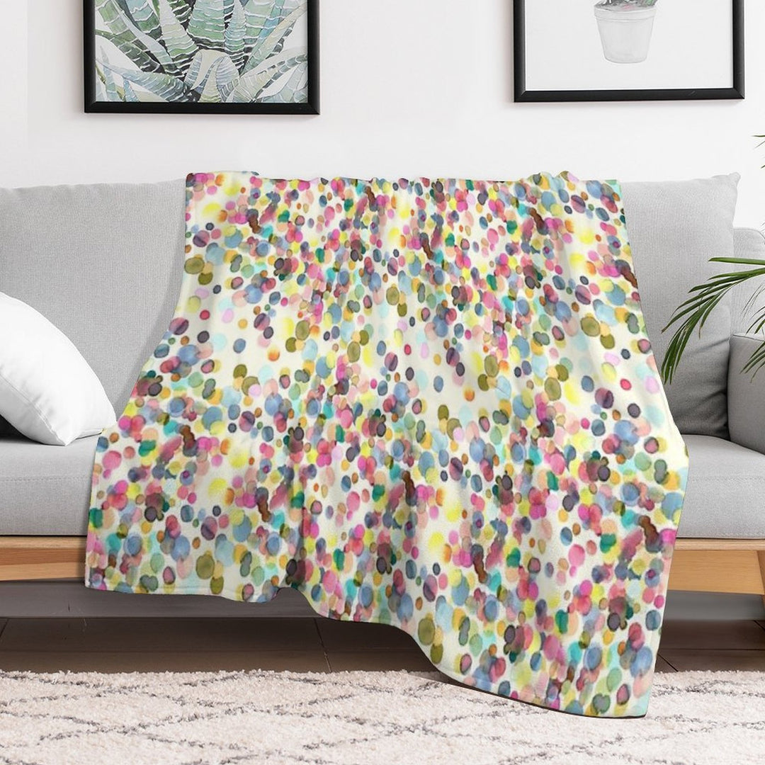 Color Drops Sustainable Throw Blanket