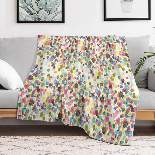Color Drops Sustainable Throw Blanket
