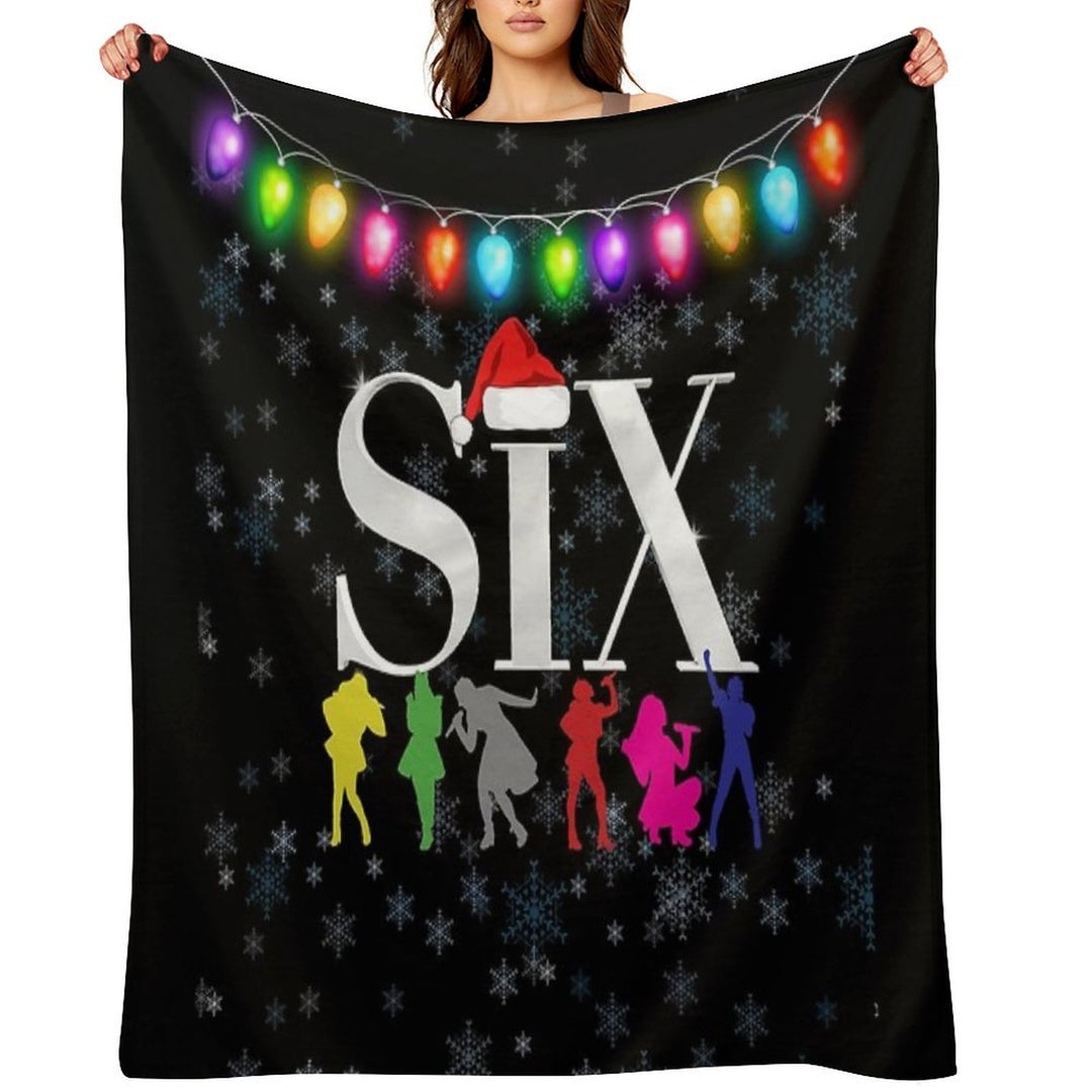 Six The Musical Christmas Compact Throw Blanket