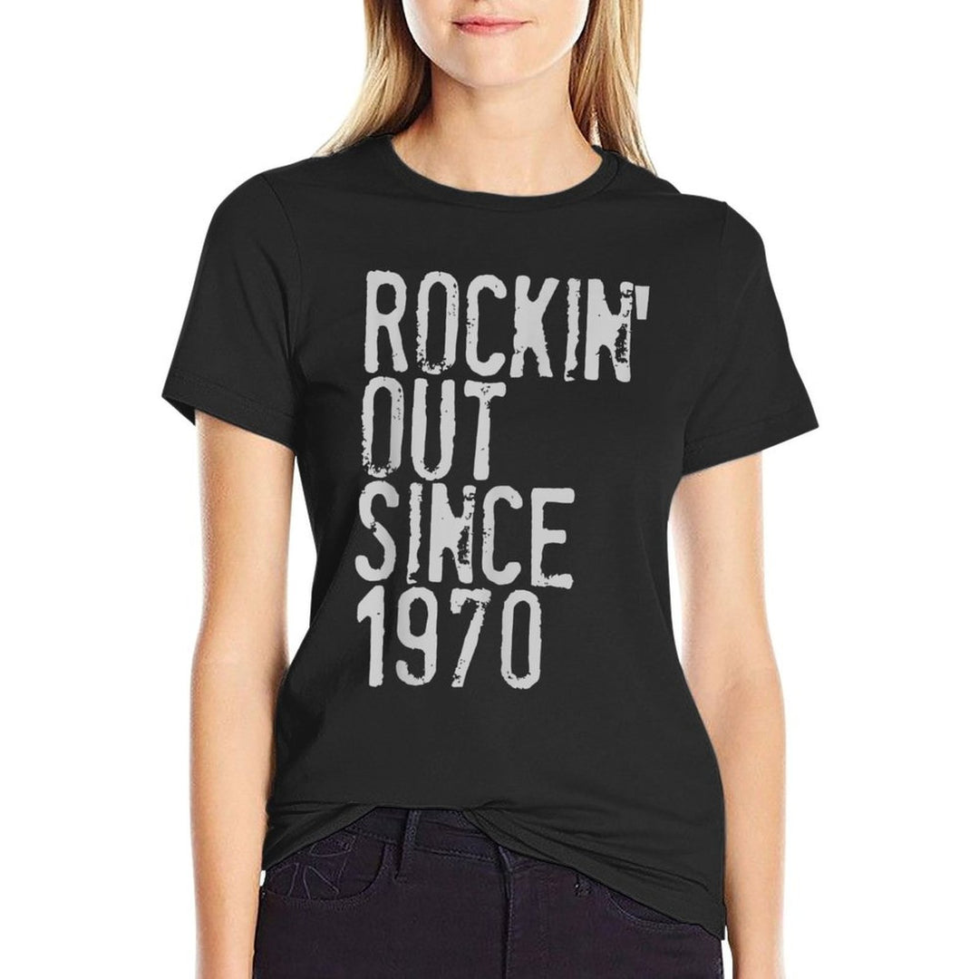 Gift for 50 Year Old, Rocking Out Since 1970 50th Birthday  High-quality Stitching T-Shirt