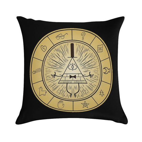 Gravity Falls Bill Cipher Wheel Soft Warmth Comfort Throw Pillow