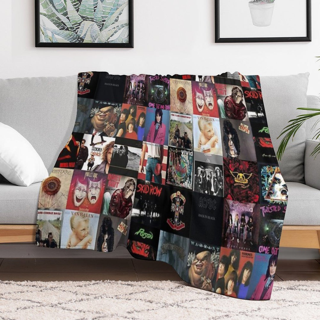 1980s Rock Classics Eco-conscious Throw Blanket