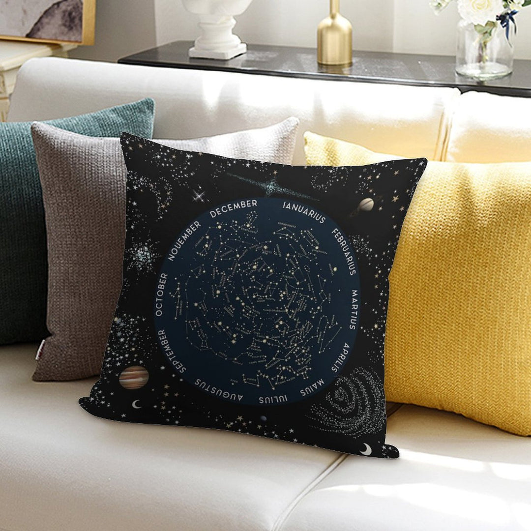 Come with Me to See The Stars Soft Hidden Zipper Throw Pillow