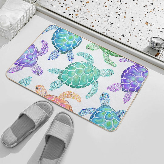 Turtle Pattern (colour)  Versatile Bath Mat