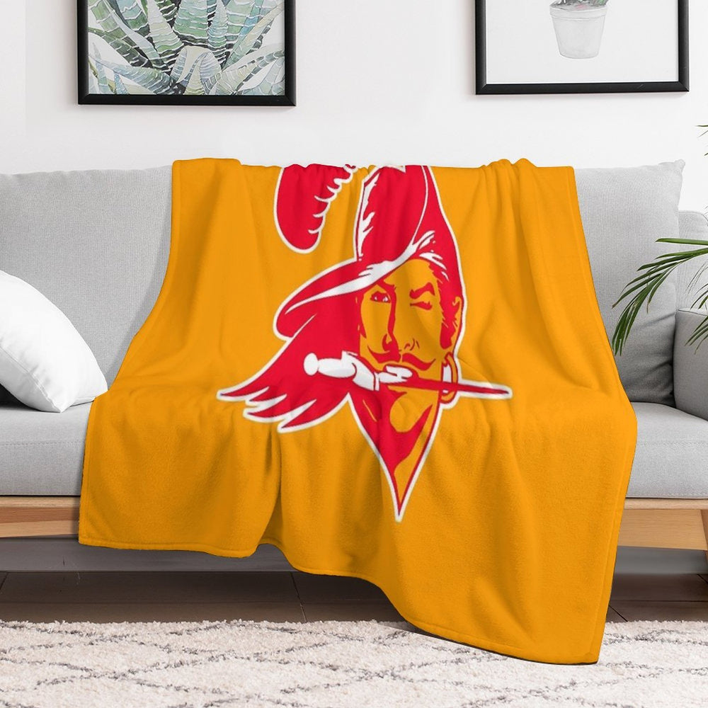BuccaneersCity Red Machine-washable Throw Blanket