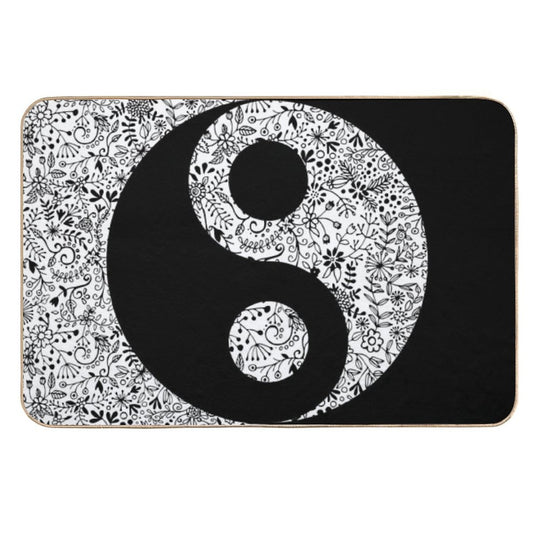 Floral YinYang  Multi-Purpose Bath Mat