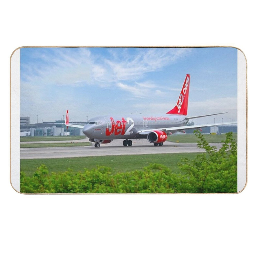 Jet2 Boeing 737 G-JZHP MAN to MAH  Easy To Clean Bath Mat