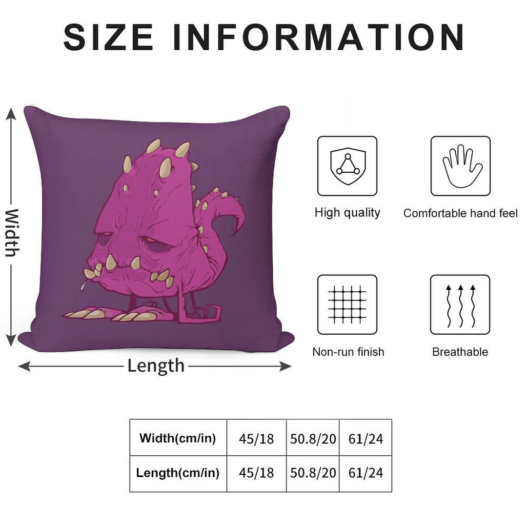 Monster-vector Soft Multiple Sizes Throw Pillow