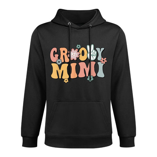 Groovy Mimi Retro Grandma Matching Family 1st Birthday Party Versatile Streetwear Hoodie
