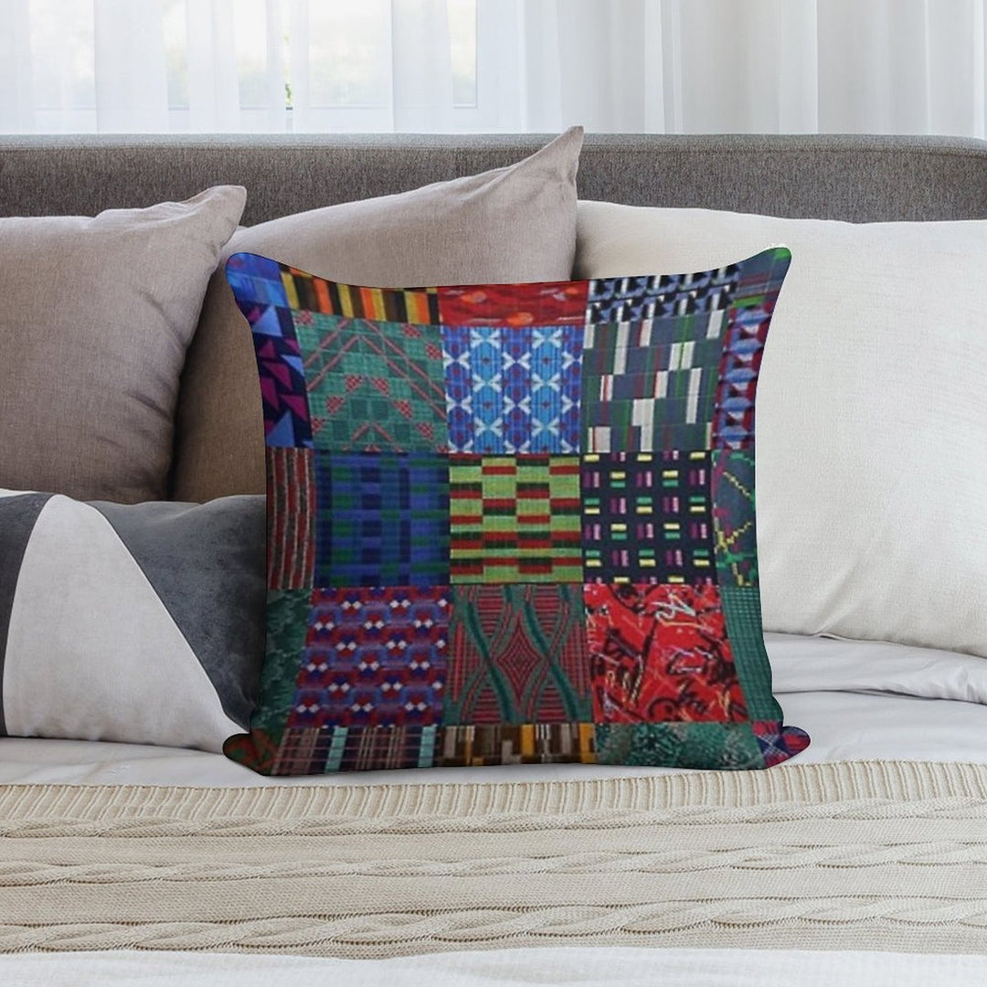 LONDON TRANSPORT FABRIC MONTAGE MOQUETTE SEAT COVER Soft Hidden Zipper Throw Pillow
