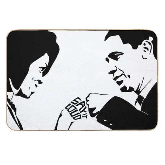 SAY IT LOUD Obama Fist Bump  Long-Lasting Bath Mat