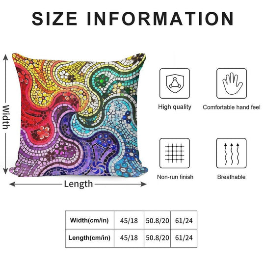 Gaudi Barselona Mosaic Soft Luxury Feel Throw Pillow