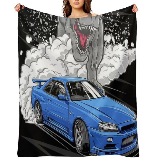 Skyline R34 GTR Premium Throw Blanket
